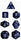 Chessex - Chessex: Speckled Stealth Blue/White 7-Die Set