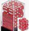 Chessex - Chessex: Opaque D6 Red/White Dice Block