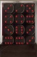 Chessex - Chessex: Opaque Red/Black D6 Dice Block