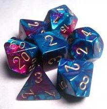 Chessex - Chessex: Gemini Purple-Teal/Gold 7-Die Set