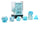 Chessex - Chessex Gemini Pearl Turquoise-White/Blue Luminary 7 Die Set
