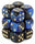 Chessex - Chessex: Gemini Black-Blue/Gold 16Mm D6 Dice Block