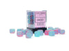 Chessex - Chessex Gemini Gel Green-Pink/Blue Luminary 12Mm D6 Dice Block