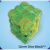Chessex Mfg Co Llc -  Dice Menagerie 11: Gemini 12Mm D6 Plasma Green-Teal With Orange Luminary Dice Block (36 Dice)