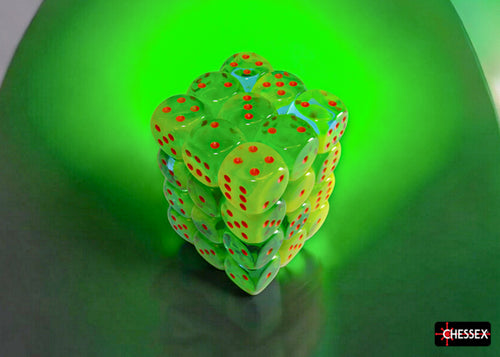 Chessex - Chessex Gemini Plasma Green-Teal/Orange 12Mm D6 Dice Cube