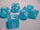 Chessex - Chessex: Frosted Carribean Blue/White 7-Die Set