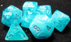 Chessex - Chessex: Cirrus Aqua/Silver 7-Die Set