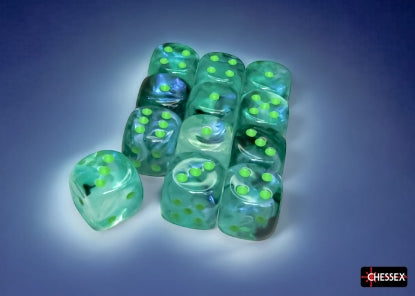Chessex - Chessex Borealis Kelp/Light Green 16Mm D6 Dice Cube