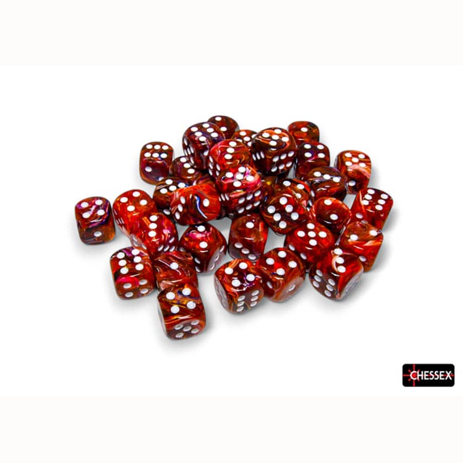 Chessex Mfg Co Llc -  Dice Menagerie 11: Festive 12Mm D6 Symphony With White Dice Block (36 Dice)