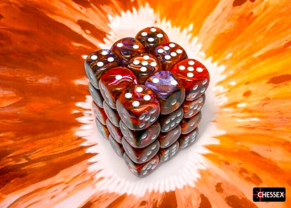 Chessex - Chessex Festive Symphony/White 12Mm D6 Dice Cube