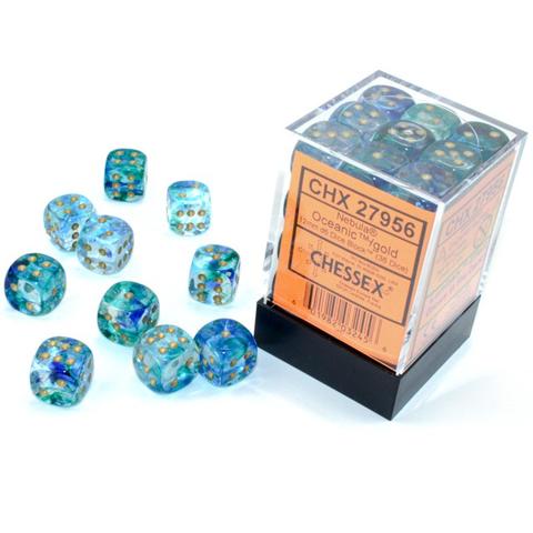 Chessex - Chessex Nebula Oceanic Gold Luminary 12 Mm Set