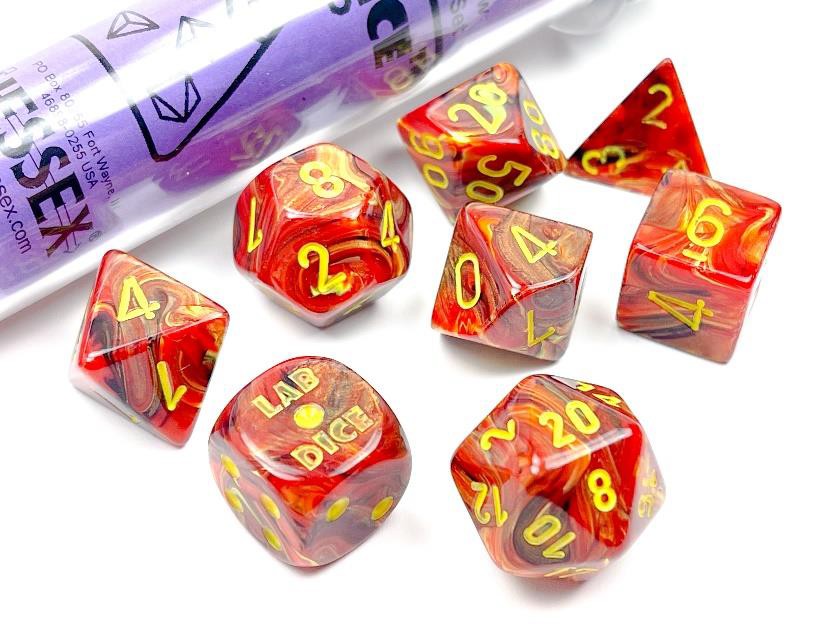 Chessex - Chessex Vortex Underworld/Yellow 7 Die Set