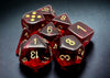 Chessex - Chessex Translucent Crimson/Gold 7-Die Set With Bonus Die