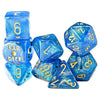 Chessex Mfg Co Llc -  7Ct Lab Dice (Series 10): Shimmer Aqueous With Gold Pre-Order