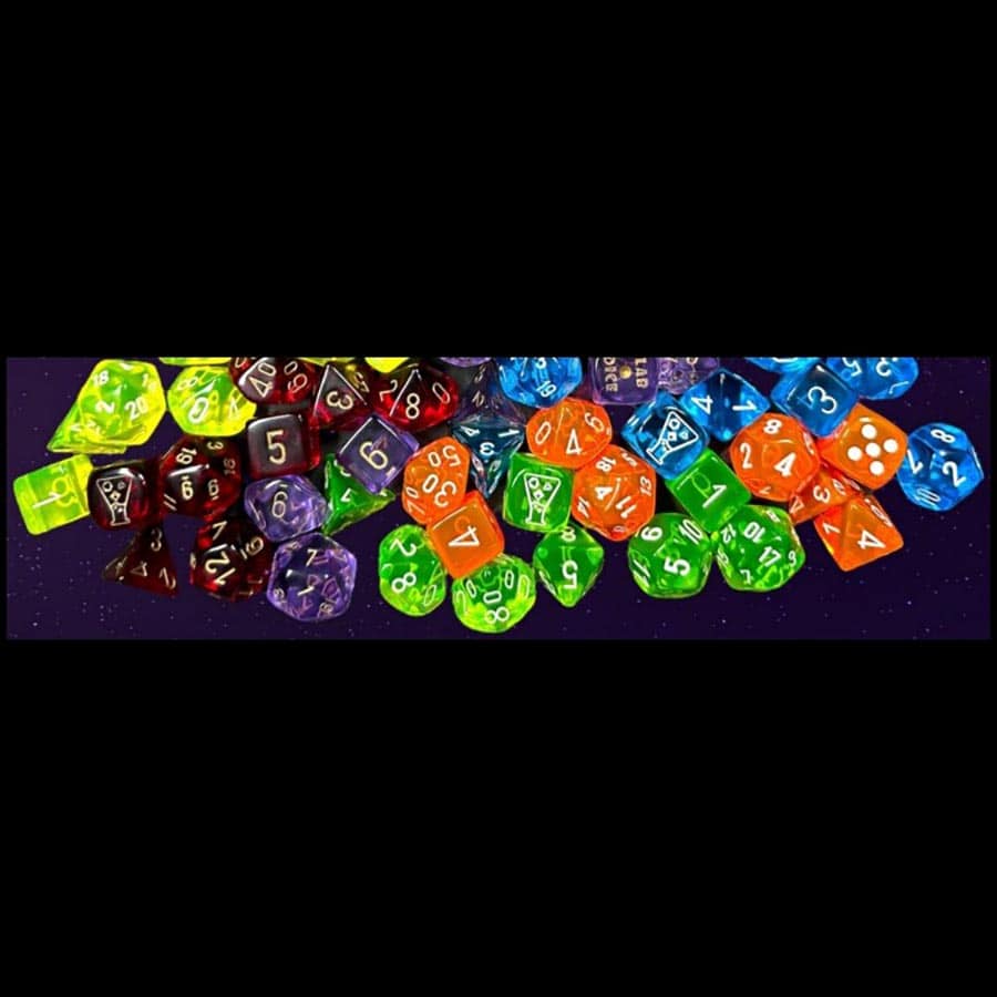 Chessex Mfg Co Llc -  Dice Set Sampler Box: 7Ct Lab Dice Series 7 (18 Sets)