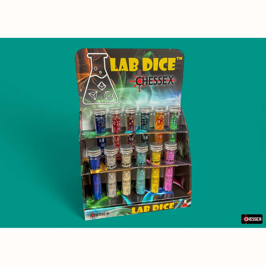 Chessex Mfg Co Llc -  Dice Set Sampler Box: 7Ct Lab Dice Series 9 (18 Sets)