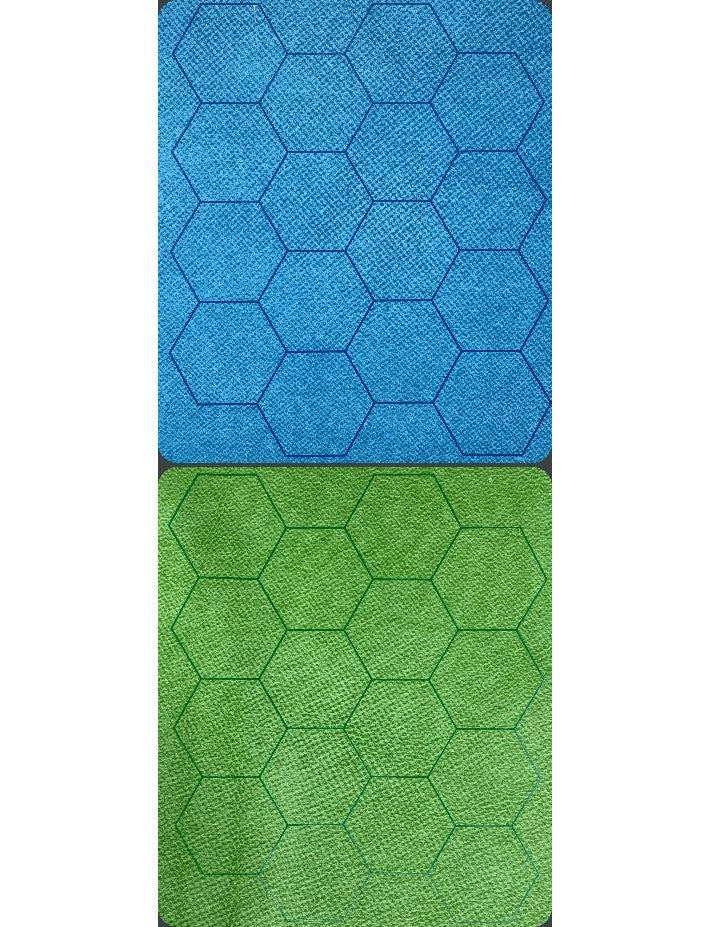 Chessex - Chessex Megamat 1 Inch Reversible Blue-Green Hexes