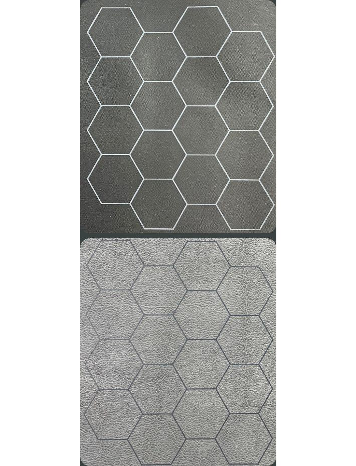 Chessex - Chessex Megamat 1 Inch Reversible Black-Grey Hexes