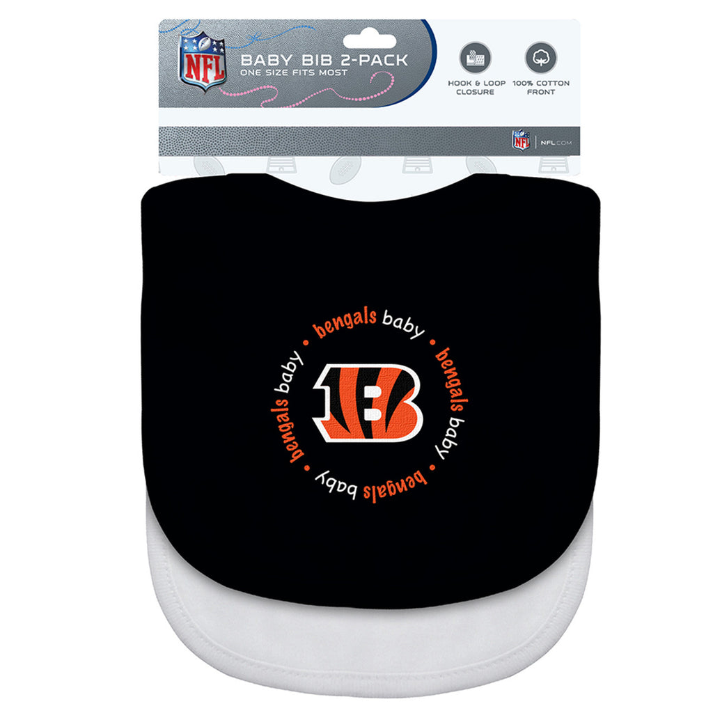 Cincinnati Bengals Baby Bib 2 Pack - Masterpieces Puzzle Company