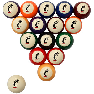 CINCINNATI STANDARD COLOR NUMBERED BILLIARD BALL SET STANDARD COLOR BILLIARD BALL SET - CINBBSSTD