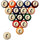 CINCINNATI STANDARD COLOR NUMBERED BILLIARD BALL SET STANDARD COLOR BILLIARD BALL SET - CINBBSSTD
