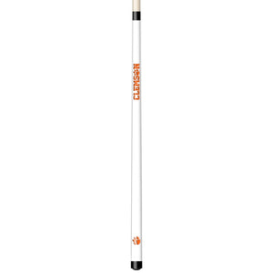 CLEMSON ENGRAVED BILLIARD CUE WHITE / ORANGE - CLMBCE101-JR