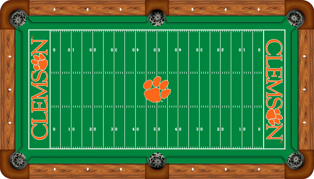 CLEMSON BILLIARD TABLE FELT - RECREATIONAL GRIDIRON - CLMBTF000-8R
