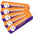 CLEMSON FAN BLADE SET ORANGE/PURPLE - CLMFBL100-42