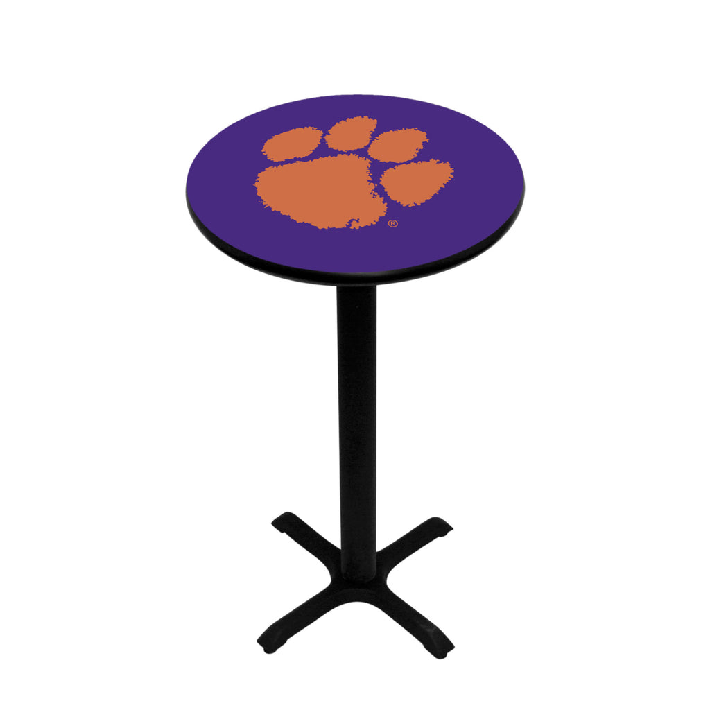 CLEMSON PEDESTAL PUB TABLE PURPLE - CLMPTB112