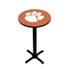CLEMSON PEDESTAL PUB TABLE ORANGE - CLMPTB131