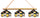 COLORADO 3-LIGHT EXECUTIVE GAME TABLE LIGHT - COL-380EXGL