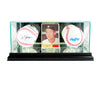 Card and Double Basball Display Case with Black Moulding