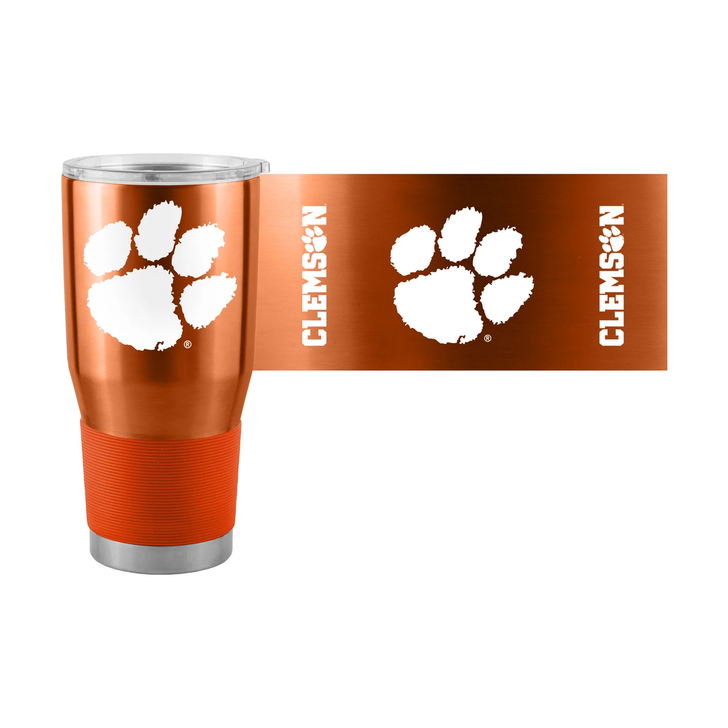 Clemson Tigers Travel Tumbler 30oz Stainless Steel - Logo Brands