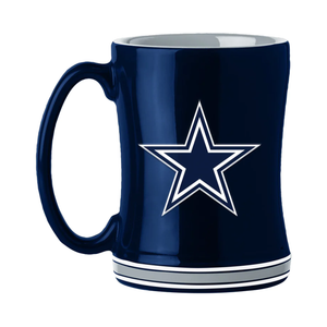 Dallas Cowboys Coffee Mug 14oz Sculpted Relief Team Color - Logo Brands