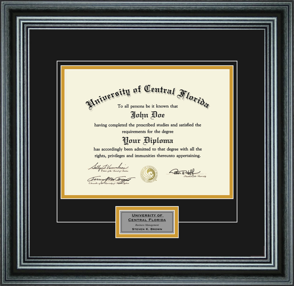 Single Diploma Frame with Engraving for 11x14'' Diploma