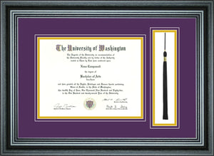 Single Diploma Frame with Tassel for 8.5'' x 11'' Diploma