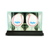 Double Baseball Display Case with Black Moulding