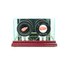Double Hockey Puck Display Case with Cherry Moulding