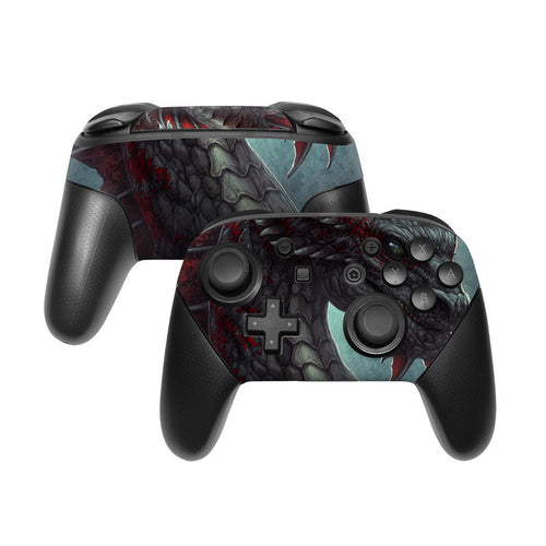 DecalGirl NSWP-BLKDRAGON Nintendo Switch Pro Controller Skin - Black Dragon