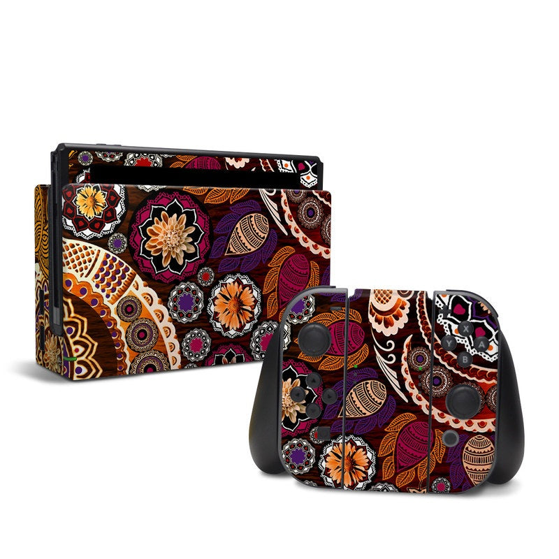 DecalGirl NSW-AUTMEHNDI Nintendo Switch Skin - Autumn Mehndi