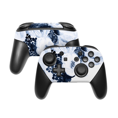 DecalGirl NSWP-BLUEBLOOMS Nintendo Switch Pro Controller Skin - Blue Blooms