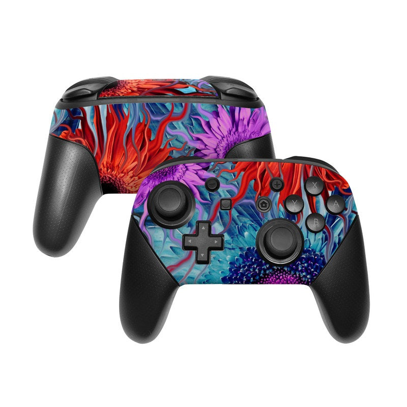 DecalGirl NSWP-DWDAISY Nintendo Switch Pro Controller Skin - Deep Water Daisy Dance