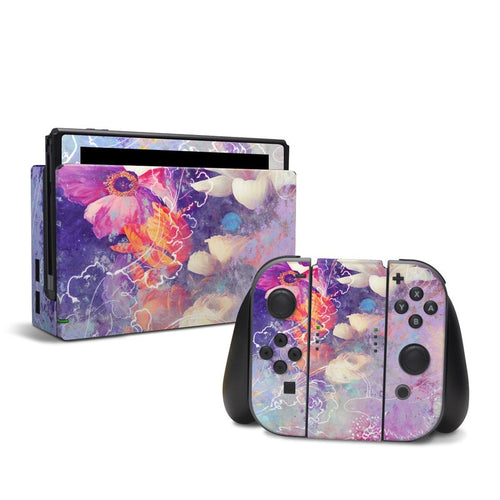 DecalGirl NSW-SKFLILY Nintendo Switch Skin - Sketch Flowers Lily