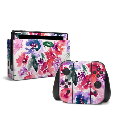 DecalGirl NSW-BLURREDFLOWERS Nintendo Switch Skin - Blurred Flowers