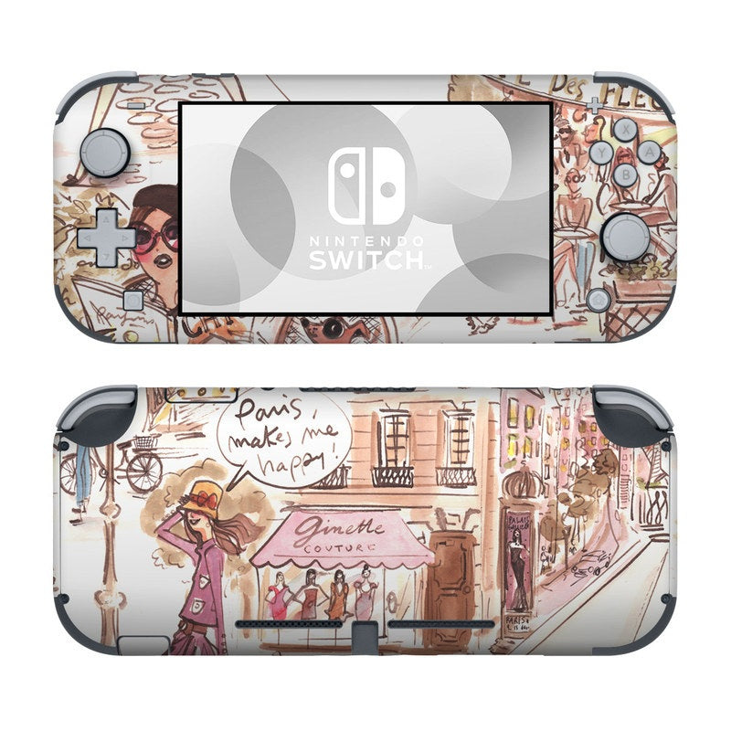 DecalGirl NSL-PARHPY Nintendo Switch Lite Skin - Paris Makes Me Happy