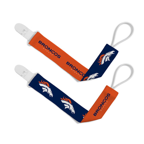 Denver Broncos Pacifier Clips 2 Pack - Masterpieces Puzzle Company