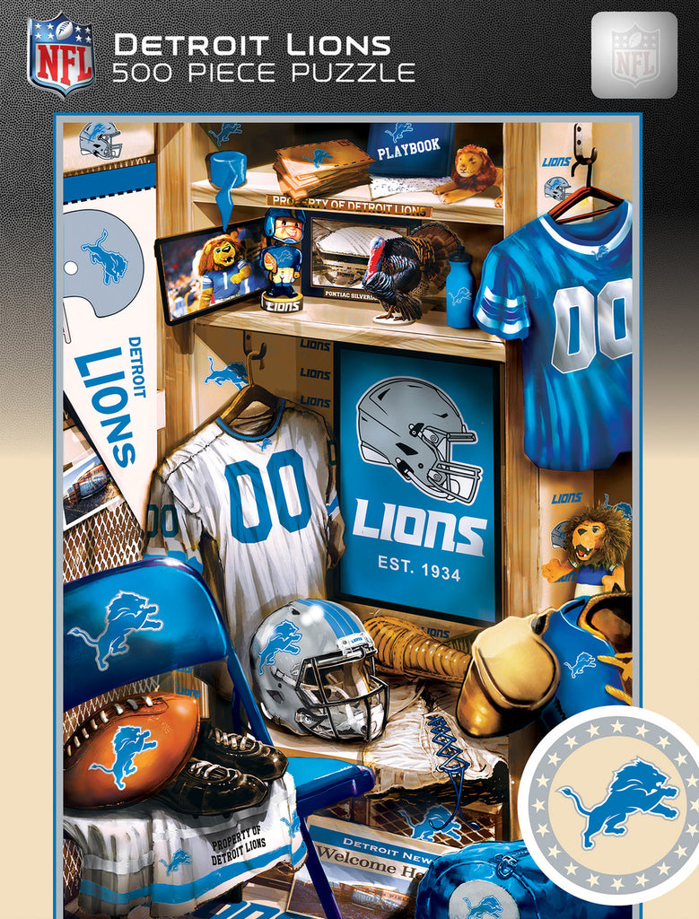 Detroit Lions Puzzle 500 Piece Locker Room - Masterpieces Puzzle Company