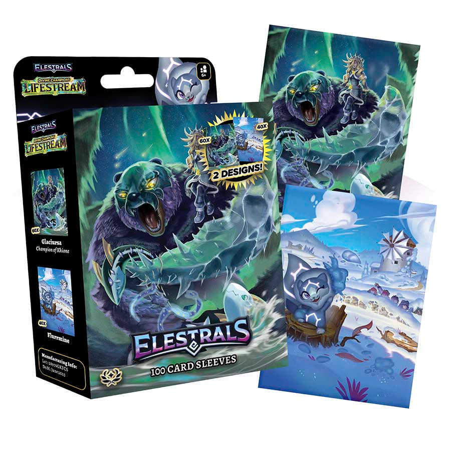 Elestrals Llc -  Elestrals Tcg: Lifestream: Glaciursa (Champion Of Khione) Card Sleeves