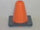 Everrich EVB-0028-1 6 in. Height Vinyl Cones Square Base  Orange