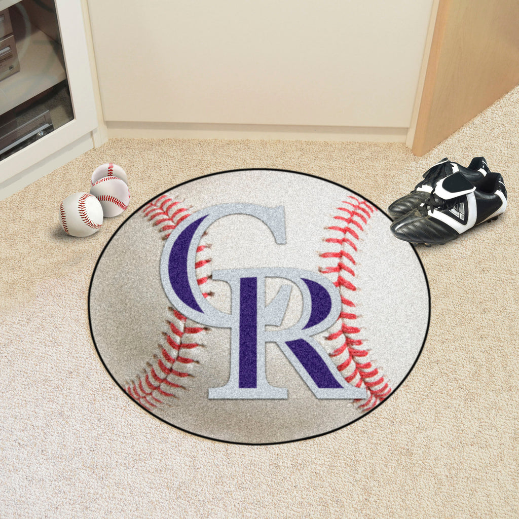 Fanmats - MLB - Colorado Rockies Baseball Mat 27'' diameter